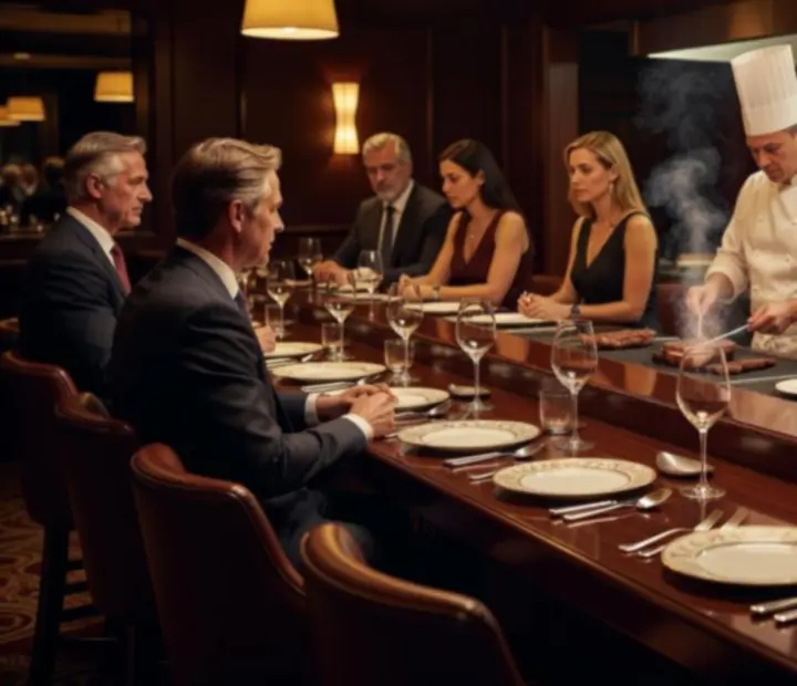 Ekskluzivni Chef's Table u casino restoranu s pogledom na kuhinju
