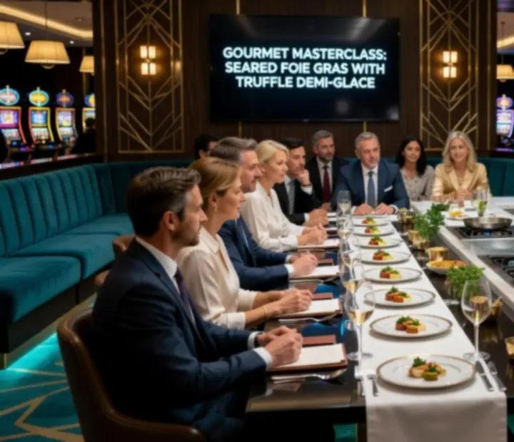 Chef vodi gastronomski masterclass u suvremenom casino restoranu