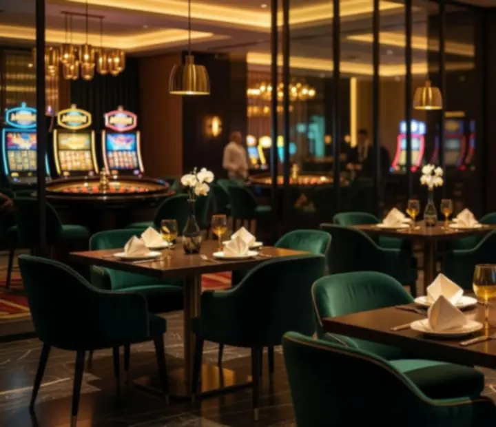 Elegantno poslužen stol s jelima u premium casino restoranu